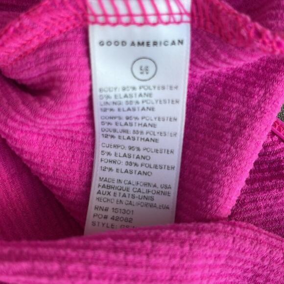 Good American Hawaiian Pink One-Piece Swimsuit size 5/6 NEW - Picture 3 of 7